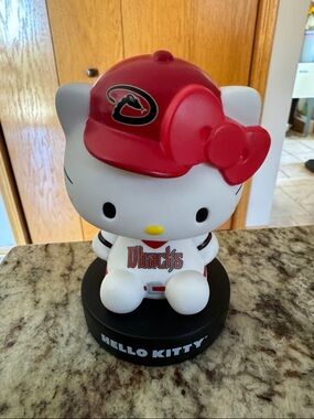 Hello Kitty D-backs Figurine in Red and White